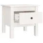 Beistelltisch aus massivem Kiefernholz weiß 40x40x39 cm von vidaXL, Seitentische - Ref: Foro24-813786, Preis: 46,49 €, Rabatt: %