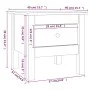 Beistelltisch aus massivem Kiefernholz weiß 40x40x39 cm von vidaXL, Seitentische - Ref: Foro24-813786, Preis: 46,49 €, Rabatt: %
