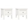 Side table 2 pcs of solid white pine wood 40x40x39 cm by vidaXL, Side tables - Ref: Foro24-813787, Price: 80,74 €, Discount: %
