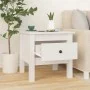 Beistelltisch 2 Stück aus massivem weißem Kiefernholz 40x40x39 cm von vidaXL, Seitentische - Ref: Foro24-813787, Preis: 79,84...