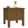 Solid pine wood side table in honey brown color, measuring 40x40x39 cm. by vidaXL, Side tables - Ref: Foro24-813790, Price: 2...