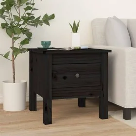 Solid black pine wood side table 40x40x39 cm by vidaXL, Side tables - Ref: Foro24-813792, Price: 30,78 €, Discount: %