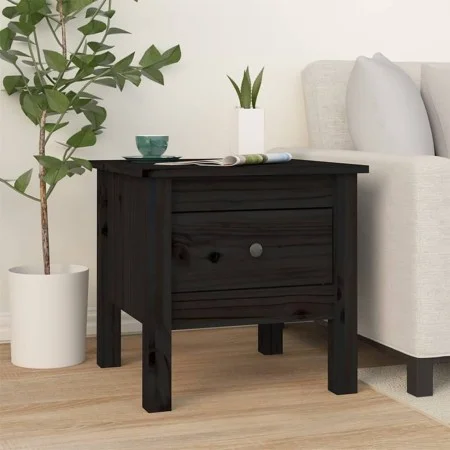 Solid black pine wood side table 40x40x39 cm by vidaXL, Side tables - Ref: Foro24-813792, Price: 30,78 €, Discount: %