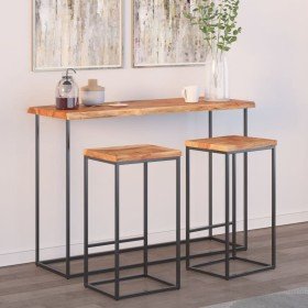 Tablero rectangular madera de acacia borde vivo 140x40x2,5 cm Tablero rectangular madera de acacia borde vivo 140x40x2,5 cm