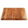 Tablero de mesa rectangular borde natural acacia 90x60x2,5 cm