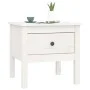Solid white pine wood side table 50x50x49 cm by vidaXL, Side tables - Ref: Foro24-813796, Price: 42,16 €, Discount: %