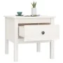 Solid white pine wood side table 50x50x49 cm by vidaXL, Side tables - Ref: Foro24-813796, Price: 42,16 €, Discount: %