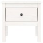 Beistelltisch aus massivem weißem Kiefernholz, 50 x 50 x 49 cm von vidaXL, Seitentische - Ref: Foro24-813796, Preis: 42,56 €,...