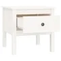 Solid white pine wood side table 50x50x49 cm by vidaXL, Side tables - Ref: Foro24-813796, Price: 42,16 €, Discount: %