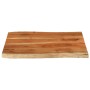 Tablero de mesa rectangular borde natural acacia 70x60x3,8 cm