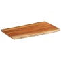 Tablero de mesa rectangular borde natural acacia 110x60x3,8 cm