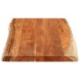Tablero de mesa rectangular borde natural acacia 110x60x3,8 cm