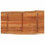 Tablero de mesa rectangular borde natural acacia 110x60x3,8 cm