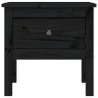 Solid black pine wood side table 50x50x49 cm by vidaXL, Side tables - Ref: Foro24-813802, Price: 39,65 €, Discount: %