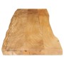Tablero de mesa borde natural madera maciza mango 180x40x2,5 cm