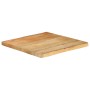 Tablero de mesa borde natural madera maciza mango 80x80x2,5 cm