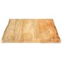 Tablero de mesa borde natural madera maciza mango 80x80x2,5 cm