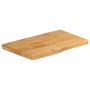 Tablero de mesa borde natural madera maciza mango 70x40x3,8 cm