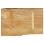 Tablero de mesa borde natural madera maciza mango 70x40x3,8 cm