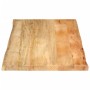 Tablero de mesa borde natural madera maciza mango 120x60x3,8 cm