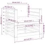 Garden armchairs with cushions 2 pcs solid white pine wood by vidaXL, Modular outdoor sofas - Ref: Foro24-825675, Price: 166,...