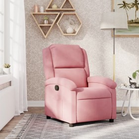 Sillón reclinable de terciopelo rosa Sillón reclinable de terciopelo rosa