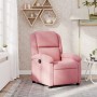 Sillón reclinable de terciopelo rosa