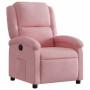 Sillón reclinable de terciopelo rosa