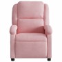 Sillón reclinable de terciopelo rosa