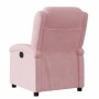 Sillón reclinable de terciopelo rosa