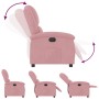 Sillón reclinable de terciopelo rosa