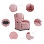 Sillón reclinable de terciopelo rosa
