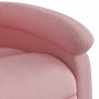 Sillón reclinable de terciopelo rosa