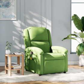 Sillón de masaje reclinable de terciopelo verde claro Sillón de masaje reclinable de terciopelo verde claro