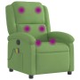 Sillón de masaje reclinable de terciopelo verde claro