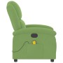 Sillón de masaje reclinable de terciopelo verde claro