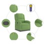 Sillón de masaje reclinable de terciopelo verde claro