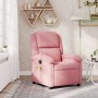 Sillón de masaje reclinable de terciopelo rosa