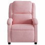 Sillón de masaje reclinable de terciopelo rosa