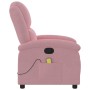 Sillón de masaje reclinable de terciopelo rosa