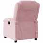 Sillón de masaje reclinable de terciopelo rosa