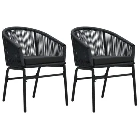 Garden chairs 2 units black synthetic rattan by vidaXL, Garden chairs - Ref: Foro24-48135, Price: 192,31 €, Discount: %