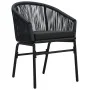Gartenstühle 2 Einheiten aus schwarzem synthetischem Rattan von vidaXL, Gartenstühle - Ref: Foro24-48135, Preis: 192,31 €, Ra...