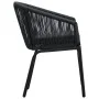 Gartenstühle 2 Einheiten aus schwarzem synthetischem Rattan von vidaXL, Gartenstühle - Ref: Foro24-48135, Preis: 192,31 €, Ra...