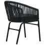 Gartenstühle 2 Einheiten aus schwarzem synthetischem Rattan von vidaXL, Gartenstühle - Ref: Foro24-48135, Preis: 192,31 €, Ra...