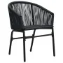Gartenstühle 2 Einheiten aus schwarzem synthetischem Rattan von vidaXL, Gartenstühle - Ref: Foro24-48135, Preis: 192,31 €, Ra...