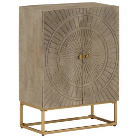 Aparador de hierro y madera maciza de mango 55x30x76 cm