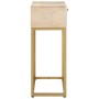 Mesa consola madera maciza de mango y hierro 90x30x76 cm