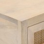 Mesa consola madera maciza de mango y hierro 90x30x76 cm