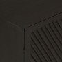 Aparador de hierro y madera maciza de mango negro 55x30x76 cm